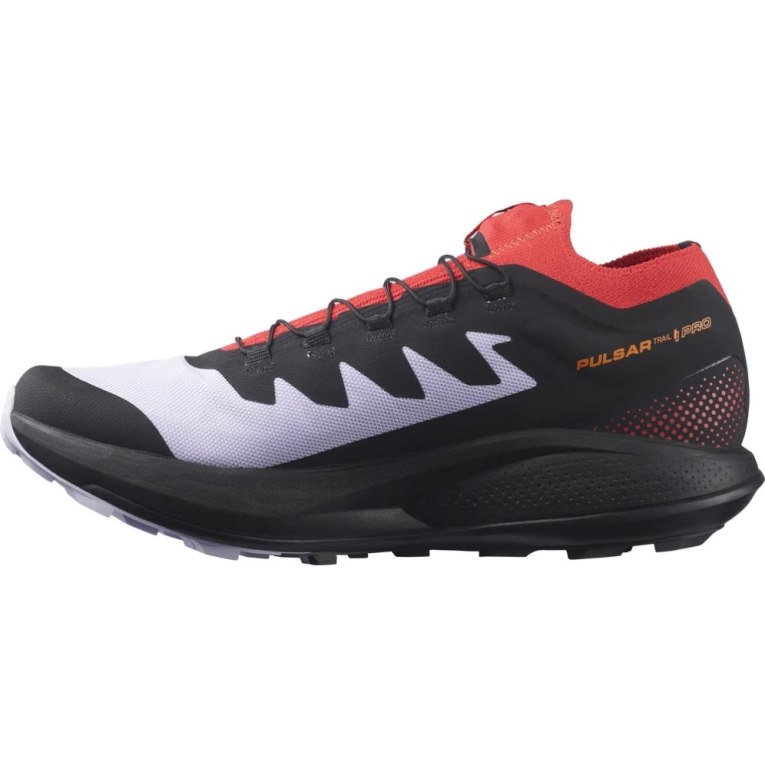 Sapatilhas Trail Running Salomon Pulsar Pro Masculino Pretas Vermelhas Lavanda | PT X35687